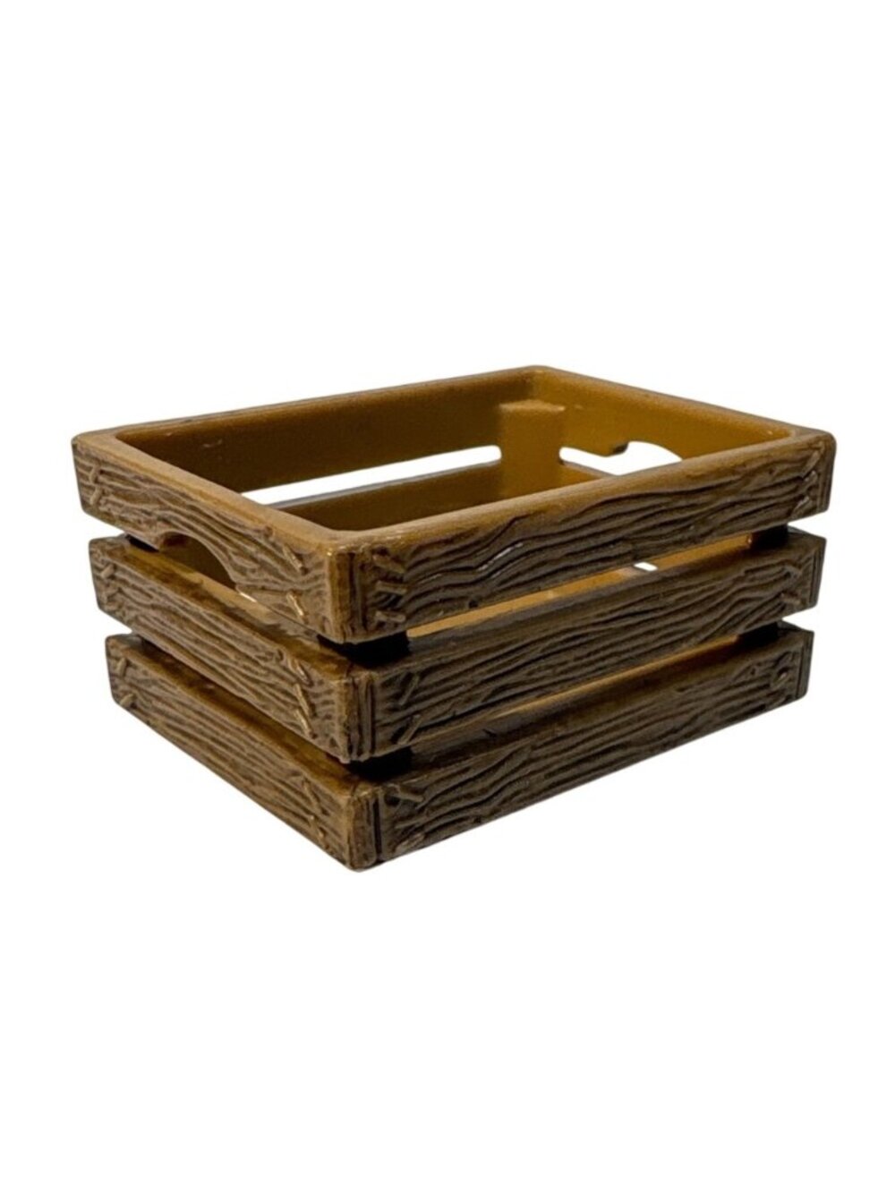 Schleich Toy Wooden Style Crate For Figures Or Playsets Plastic 1.5 x 1"